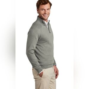 Brooks Brothers men's quarter-zip sweater, Gray XXL